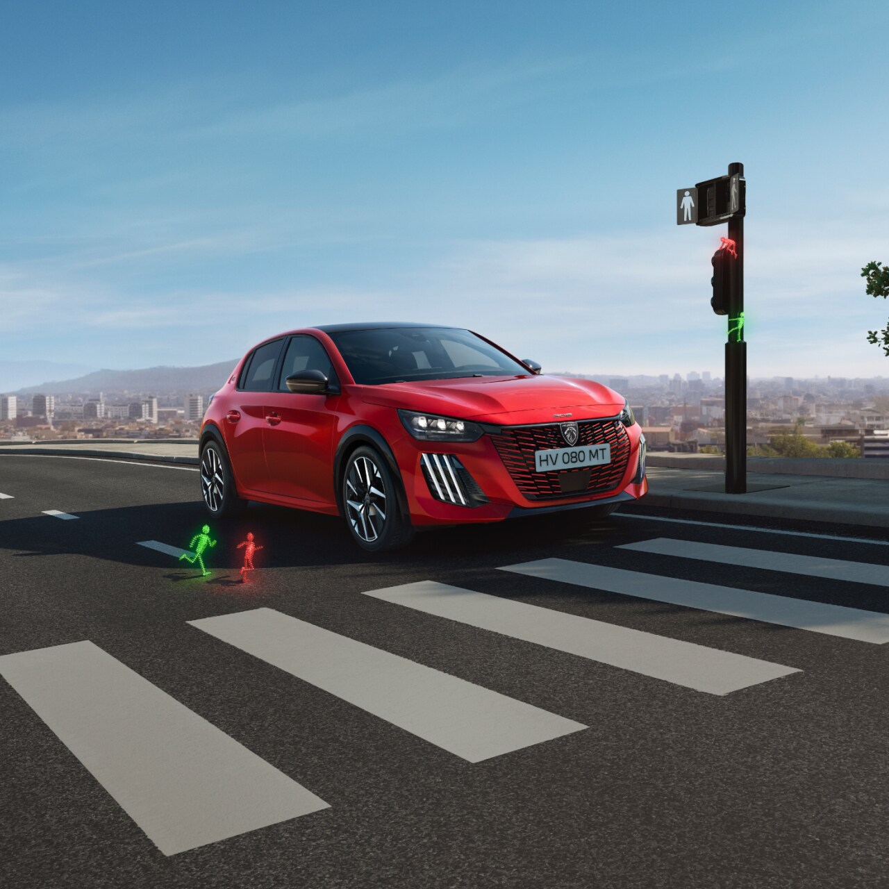 PEUGEOT E-208 vista frontale
