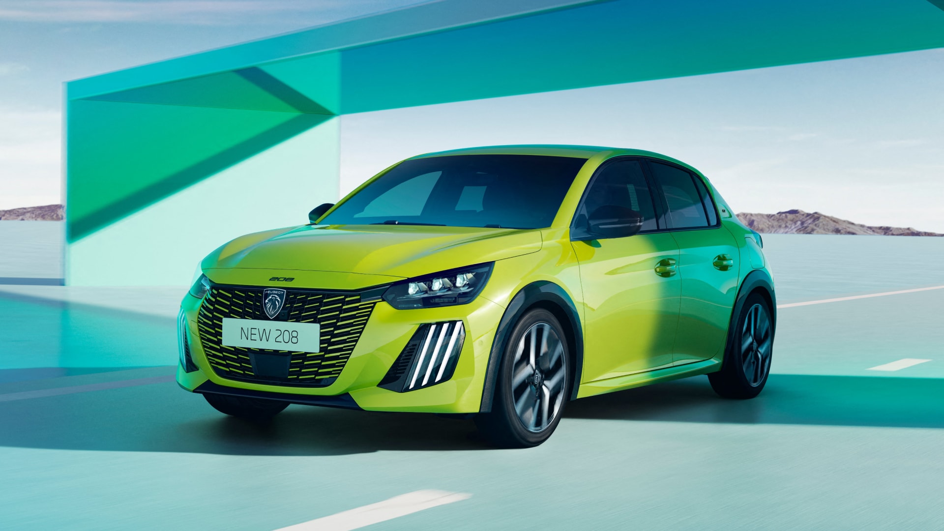 Front view of the PEUGEOT 208